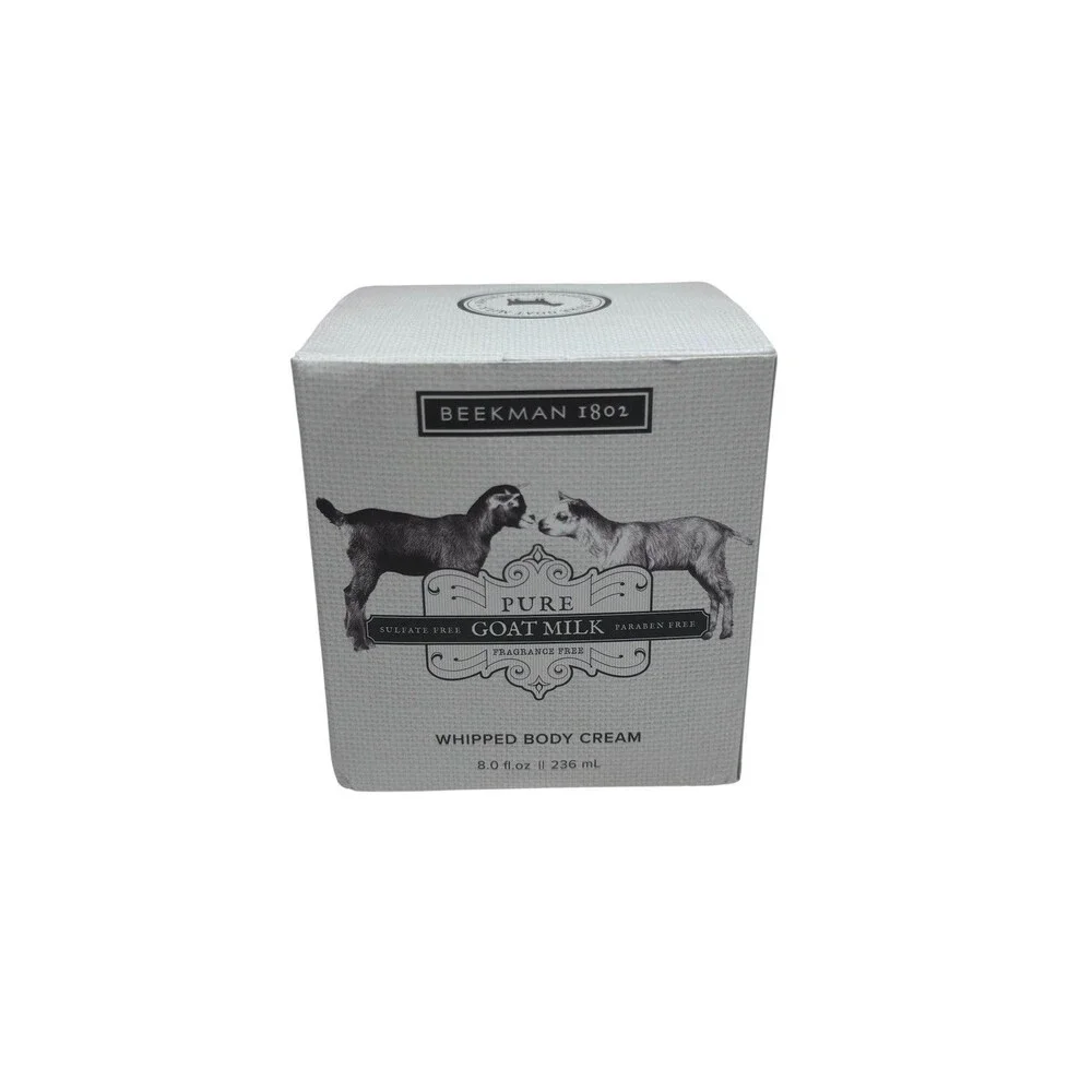 Beekman 1802 Pure Goat Milk Whipped Body Cream - Fragrance Free- 8 oz New Luxury